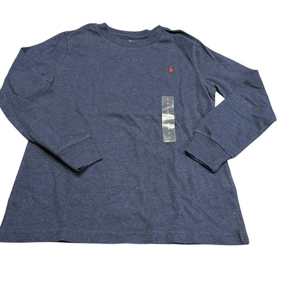 NWT Polo Ralph Lauren blue long sleeve shirt size 7